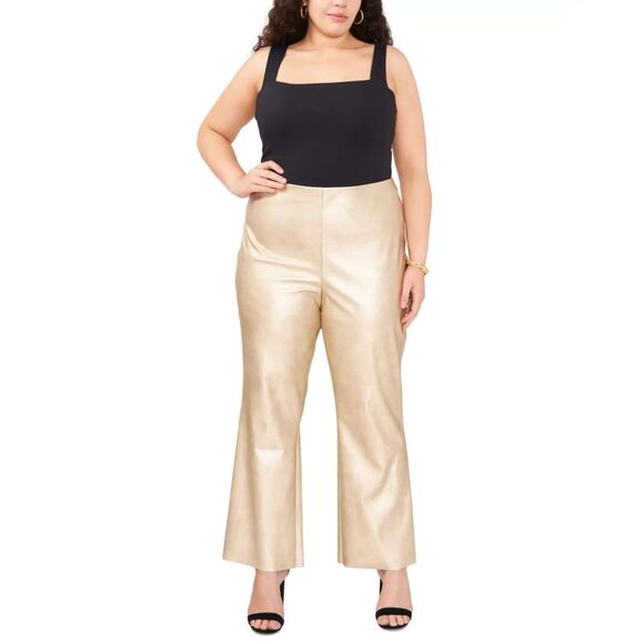 Vince Camuto Women's Plus Sz Pants 16W Size Faux-Leather - Picture 1 of 3